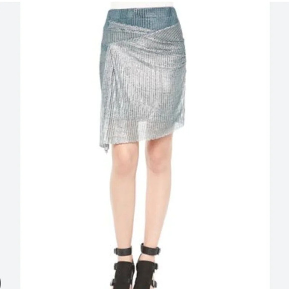 IRO Metallic Mesh Knit Hook Skirt Size XS EUC - Picture 1 of 5